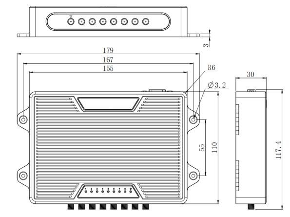 Дальний UHF RFID RFID-записыватель 8Port для управления контейнером