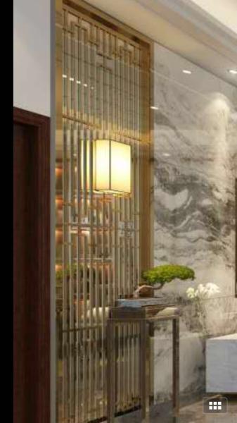 China 304 Bronze Color Stainless Steel Laser Cut Partition Room Divider Screen Factory
