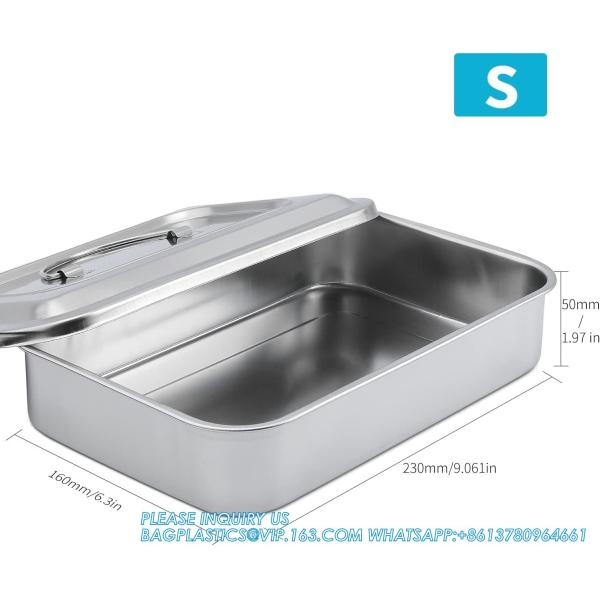 Medical Surgical Trays Stainless Steel Dental Instruments Tray Organizer Holder Sterilization Plate Trays Boxs