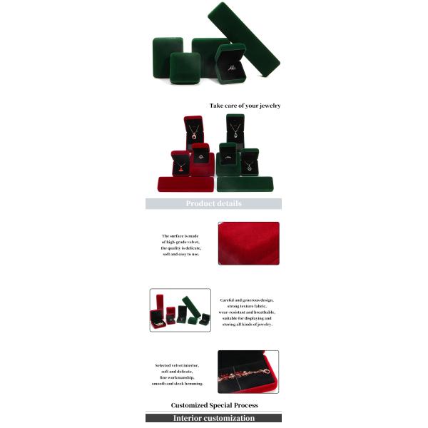 Luxury Velvet Jewelry Set Box for High Grade Green Packaging Bracelet Necklace Ring