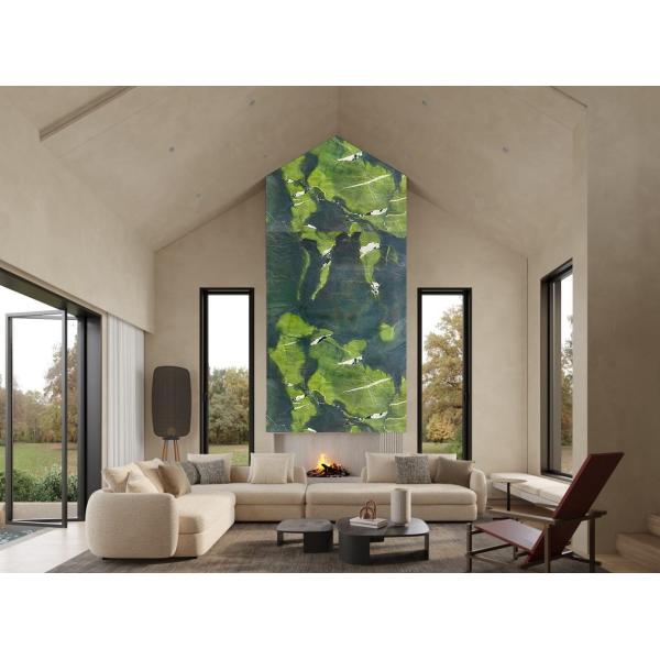 Brazilian Green Marble Slabs For Bathroom Walls Decorative Easy Installation