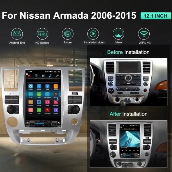 12.1 дюймовый головной блок GPS навигационный мультимедийный проигрыватель для 2006-2015 Nissan Amanda Android Wireless Carplay BT 4G