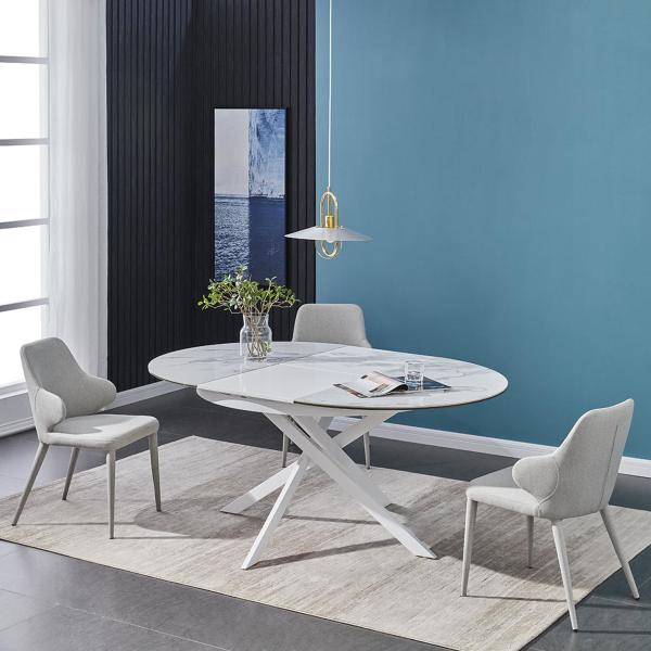 Modern Mable Top  Living room Round Shape  Furniture Dinning Table Set