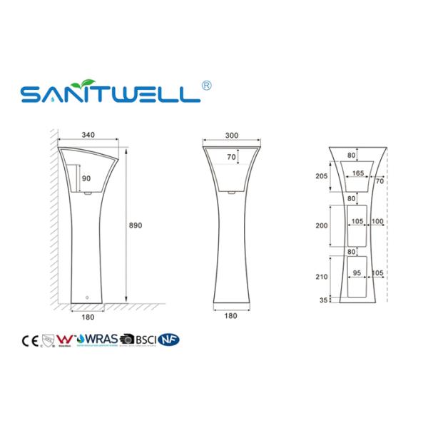 Popular Models Self Cleaning Glaze Ceramic Hand Wash Basin With Pedestal For Bathroom