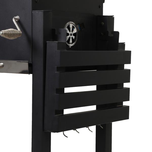 Grelha de carvão grande preto dobrável Grill de luxo Grill fumador para piquenique Camping Patio Cozinhar pátio