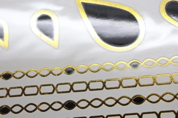 Gold Metallic Temporary tattoo