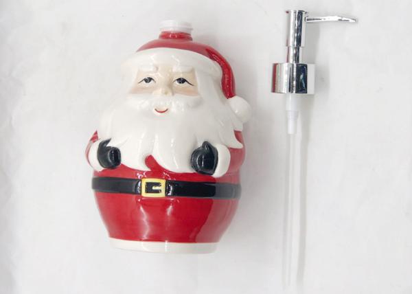 Daily Care Ceramic Bathroom Set Santa Christmas Soap Lotion Dispenser Pump Foam Pump Bottle
