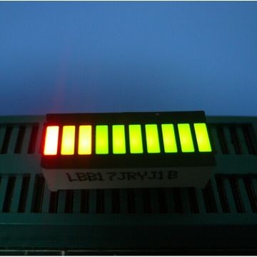 Yellow 10 LED Light Bar with 10 Segment LED Display in Compact 25.4 x 10.1 x 7.9mm Size