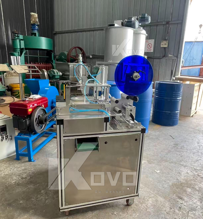 Semi-Automatic Toilet Block Blue Bubble Pleated Wrapping Machine