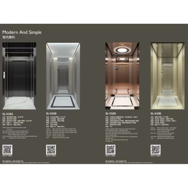 0.4m/S 1.0m/S Villa Elevator Home Elevator Car Decoration Lift Residential Elevators
