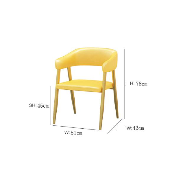 Table de salle à manger et chaises de restaurant en métal pour les meubles d'intérieur 51x42x78cm de 4 événements