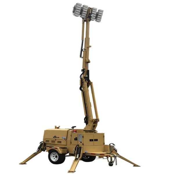 Mobile Light Tower Outdoor LED Lighting Tower 9m Hydraulic Mast Diesel Light Tower