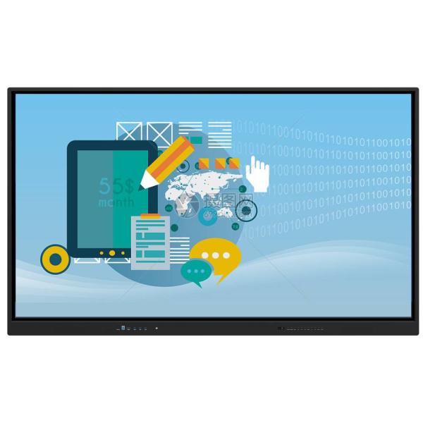 IR Interactive Whiteboard 40 Points All In One OPS Android Touch Monitor DP VGA Touch USB Panel Displays For Schools