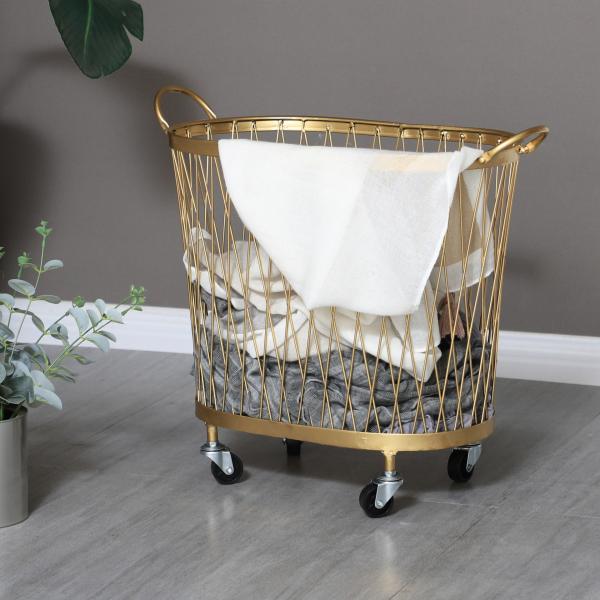 Nordic Rustproof H42.5CM Steel Laundry Basket