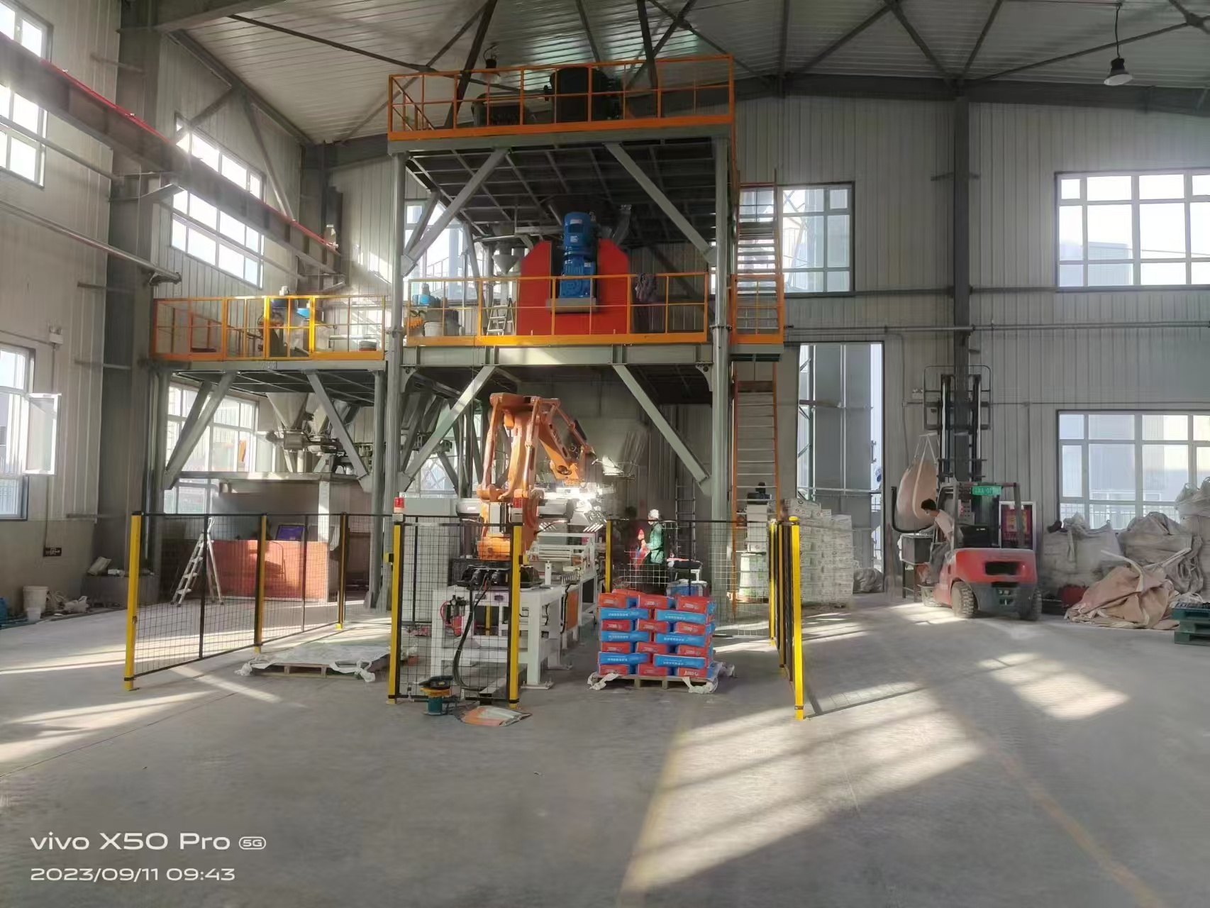 Automated Dry Powder Mortar Factory Tile Adhesive Production Line
