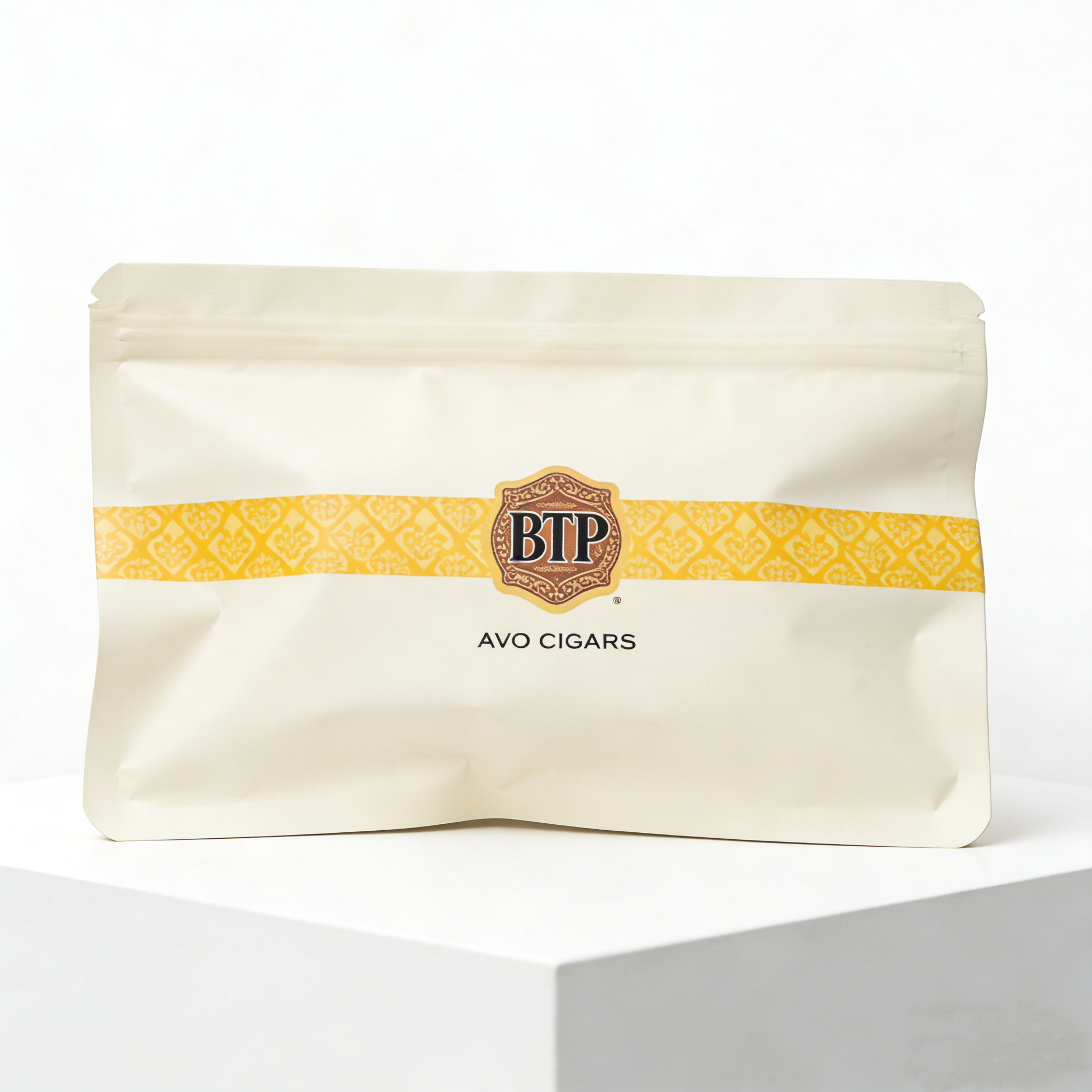 Custom Printed Heat Seal Food Grade Cigar Packaging Pouch Moisture Proof Resealable Three Side Sealed Bag for Premium Cigars