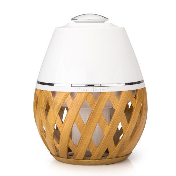 Home BamBoo Flame Lamp 150ml Wood Aromatherapy Diffuser