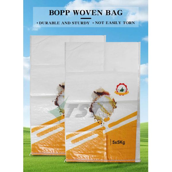 Heat Seam Sealing Tape Stitching BOPP Woven Bag Transparent Gusseted Type
