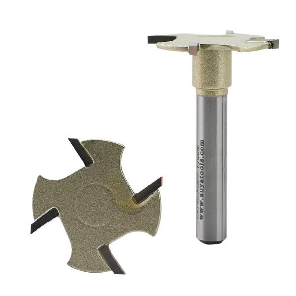 ARDEN 1610 Woodworking Router Bit Shank 1/2 1/4 Hard Alloy Drill Bit for Cutting Wooding T Type Slotting Cutter