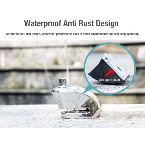 China Supply Smart Family Electric Smart Alarm Lock Alarm Disc Brake Lock Motorcycle Steering Lock BL16