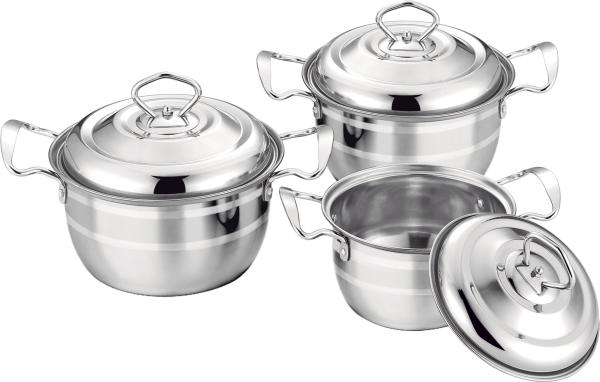 2015 hot products stainless steel cookware set &6 pcs and 8pcs classical pot +flower