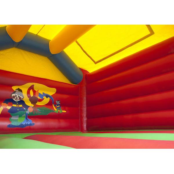 Fire Truck Inflatable Blow Up Jump House , Indoor Inflatable Bouncer 6.5 * 5.2 * 4.5m