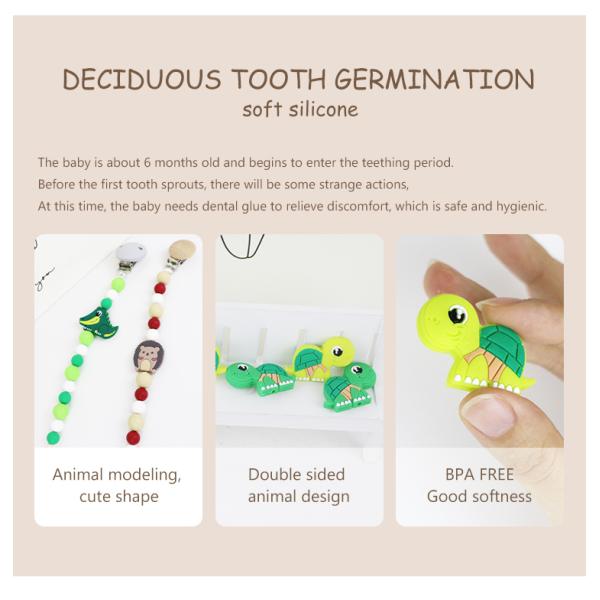 Шарики небольшого силикона животные, младенец Teether шариков силикона для браслета цепей ожерелья