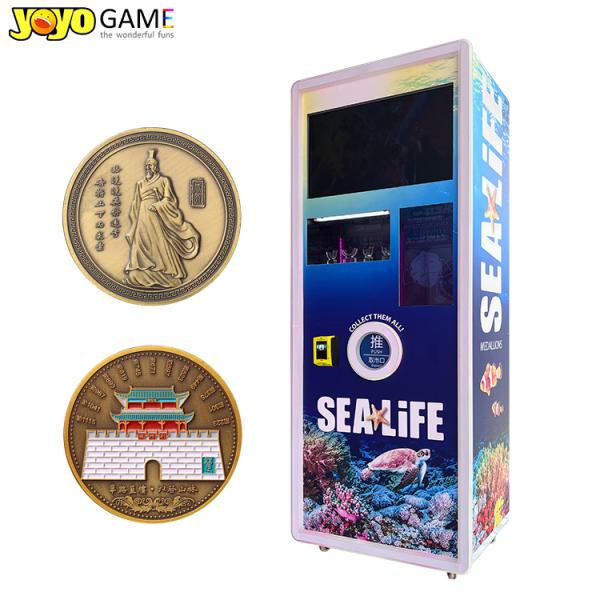 Touchscreen Medal Vending Machine with 300-600 Pcs Capacity and 1 Year Warranty for Commemorative Coins