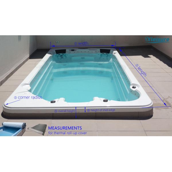 Прочная твердая бесконечная крышка джакузи прямоугольника крышек спа заплыва покрывает темного Брауна