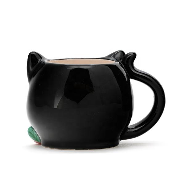 Самый продаваемый милый глиняной 3D в форме кошки Дизайн керамических кружек для животных с 3D ручной краской