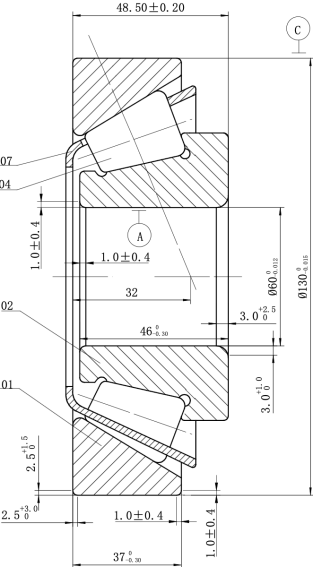 MEGE 32312 (7612)  Tapered Roller Bearing