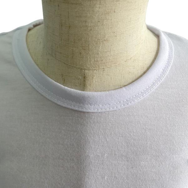 Impresión de transferencia de calor Sublimación de poliéster camiseta en blanco Manga corta blanca 200g