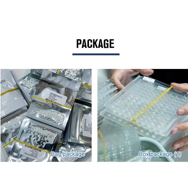 Round White Melee Moissanite Stone Baguette Cut Loose Gemstone for Jewelry Making