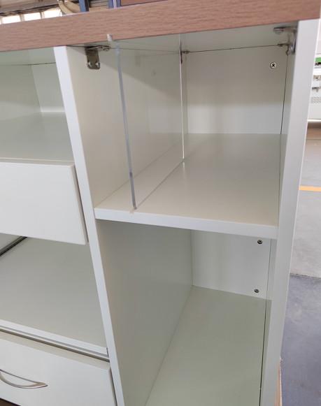 Adjustable Shelf Retail Counter Desk With Lockable Drawer For Checkout