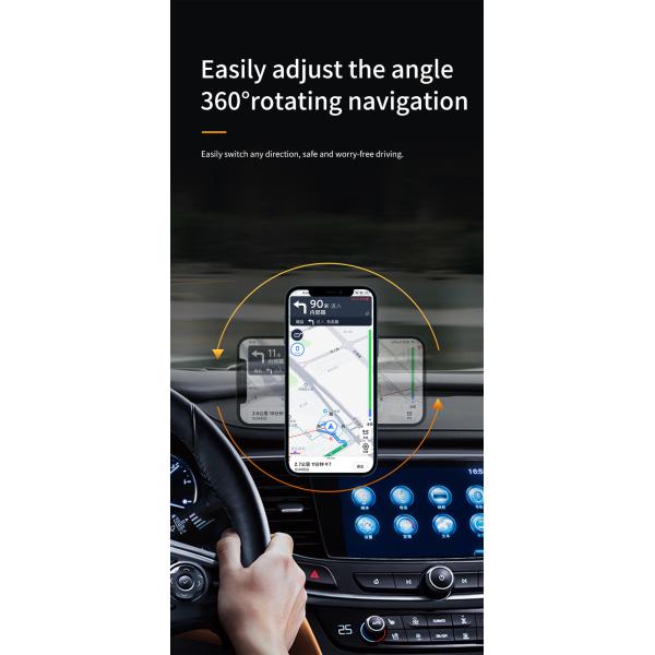 Magnetic Charging Mobile Phone Car Holder 15w Wireless Car Charger Mount Auto-sensing Car Phone Holder