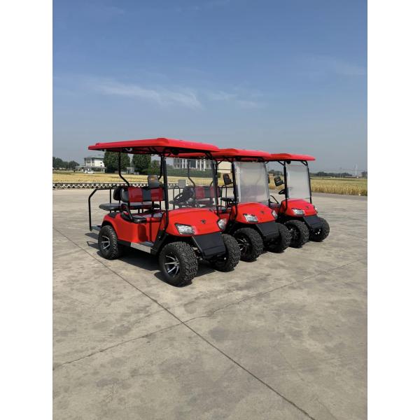 4 Wheel 2+2 Seater 19 mph Lithium Ion Battery 4 Seater Golf Cart Support OEM
