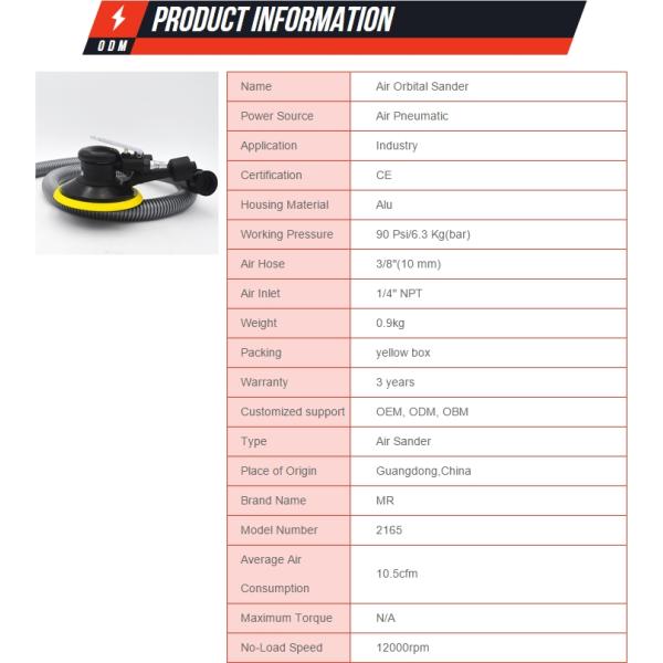 Machine de ponçage de voiture industrielle 5 pouces 6 pouces Polisseur pneumatique de voiture