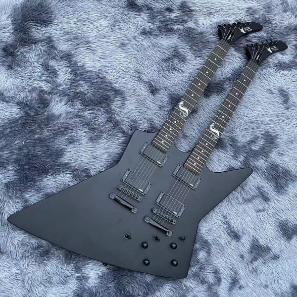 Custom Guitar Order, James Hetfield’s ESP MX250 Double Neck 6+6 Strings Electric Guitar in Matte Finishing