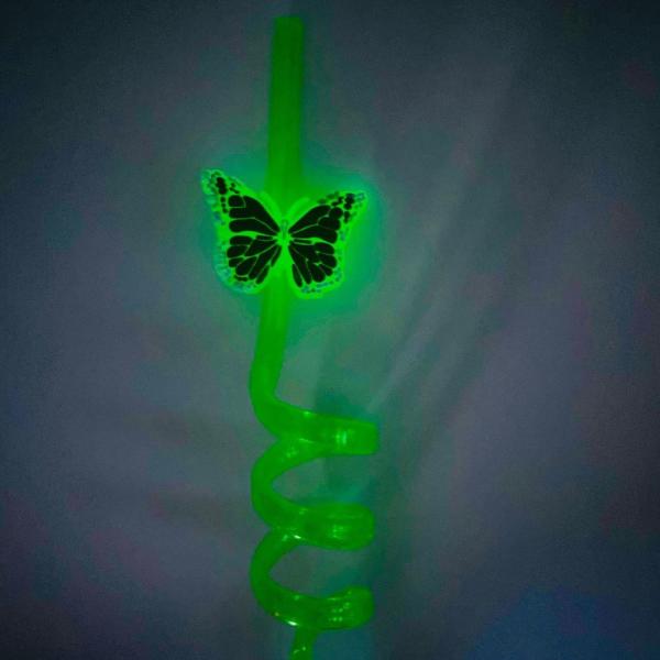 Glow-in-The-Dark Animal Cartoon Creative Straw Stickers for Personalized Cross-Border