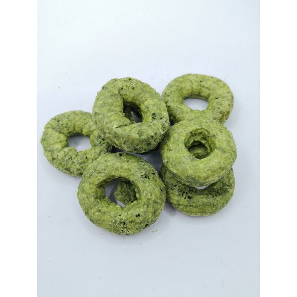 Matcha Crispy Rings - Refreshing Matcha & Grain Fusion, Light Crispy Ring-Shaped Snack, Guilt-Free Versatile for All Occasions