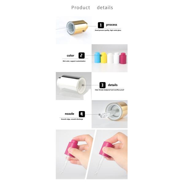 Anodized Pressing Dropper Glass Refined Oil Glass Liquid Dropper Glue Head