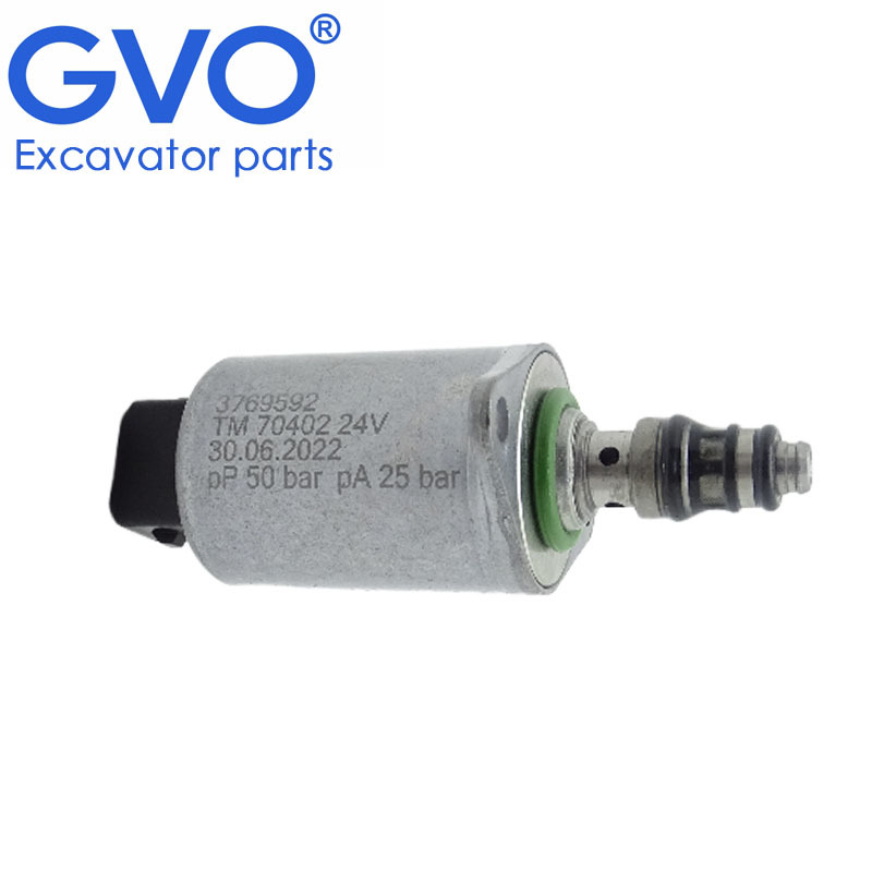GVO 3769592 TM707402 TM82302 TM88302 Excavator Spare Parts Hydraulic Proportional Solenoid Valve for SK200-8 SK210-8 Excavators