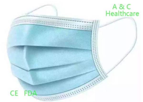 Odorless 4 Ply Anti Dust Disposable Face Mask Mouth Cover Single Use