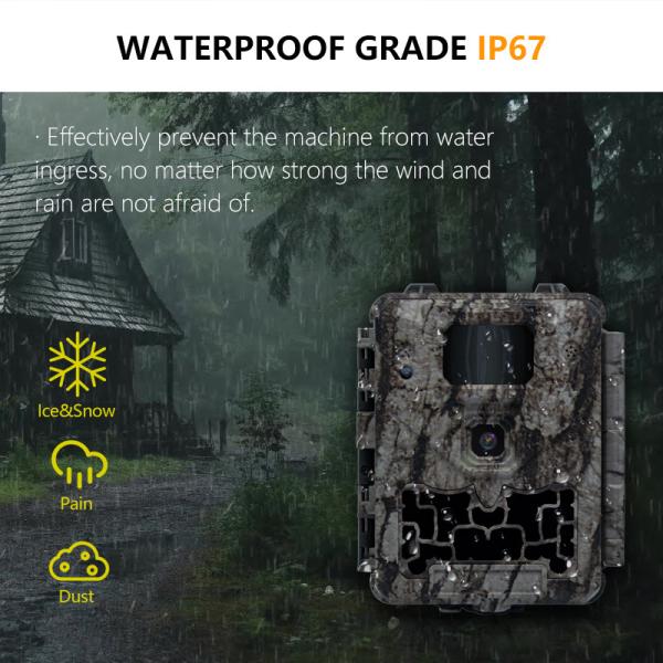 KW561 Trail Infra Cam Mini 30MP 0,25s velocidade do gatilho 4K Resolução de vídeo impermeável IP67 CMOS Sensor SD Me