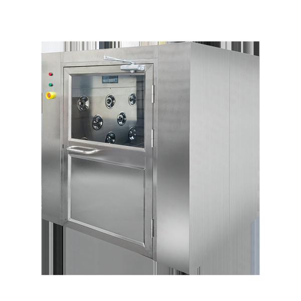 Oversized Floor-to-Ceiling Stainless Steel Air Shower with Double Sliding Doors for Clean Room Pass Through