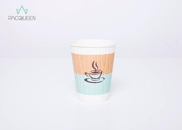 Insulated Paper Party Cups , Cafe Paper Cup Heat Proof Customized Sizes