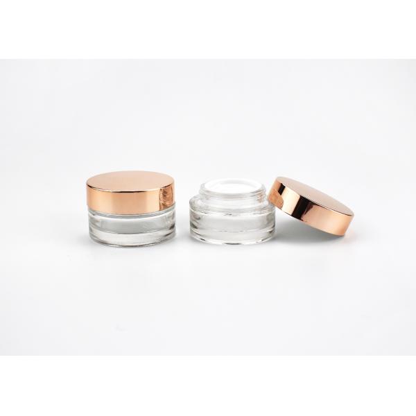 Fancy 1OZ 30ml Thick Wall Clear Glass Cosmetic Jar With Cap For Luxury Skin Care Products, Packaging Containers Supply