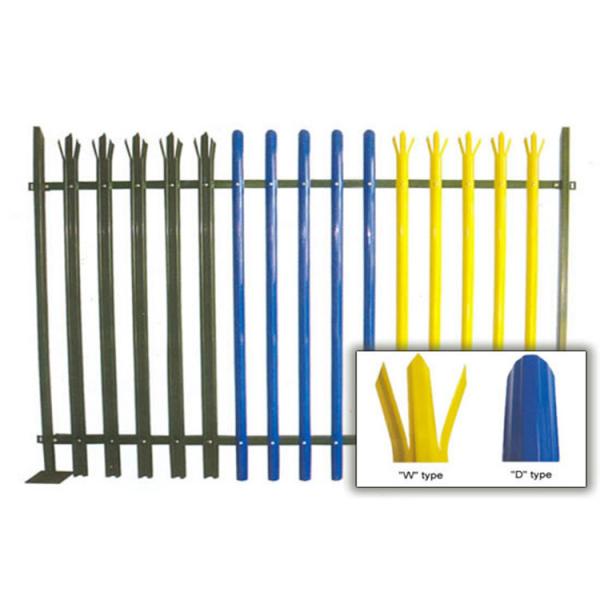 High Security Steel Palisade Fence With Razor Barbed Wire For Protection Zone