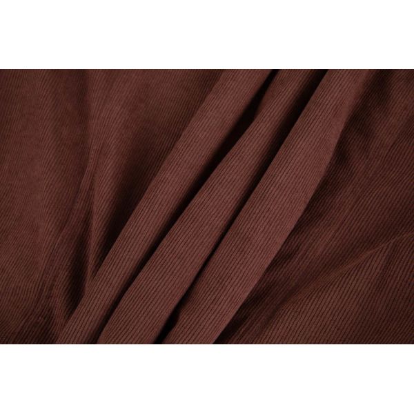 Chestnut Brown Corduroy Shell Sherpa Lined Trucker Jacket with Snap Front Closure