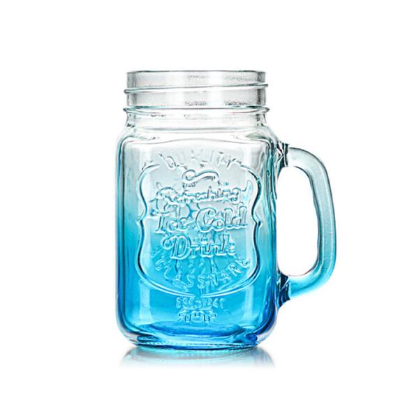 O ODM coloriu a boca de vidro da onça Mason Jar Straw Lid Wide dos copos de café 16